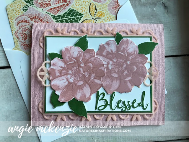 A Wild Rose for Kylie's International Blog Highlights - July 2019 | To A Wild Rose bundle, Mosaic Mood Specialty DSP by Stampin' Up!® | Nature's INKspirations by Angie McKenzie