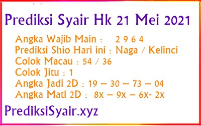 Prediksi Togel Hk 21 Mei 2021 Prediksi Syair Togel Kode Syair Sgp Forum Syair Hk Hari Ini