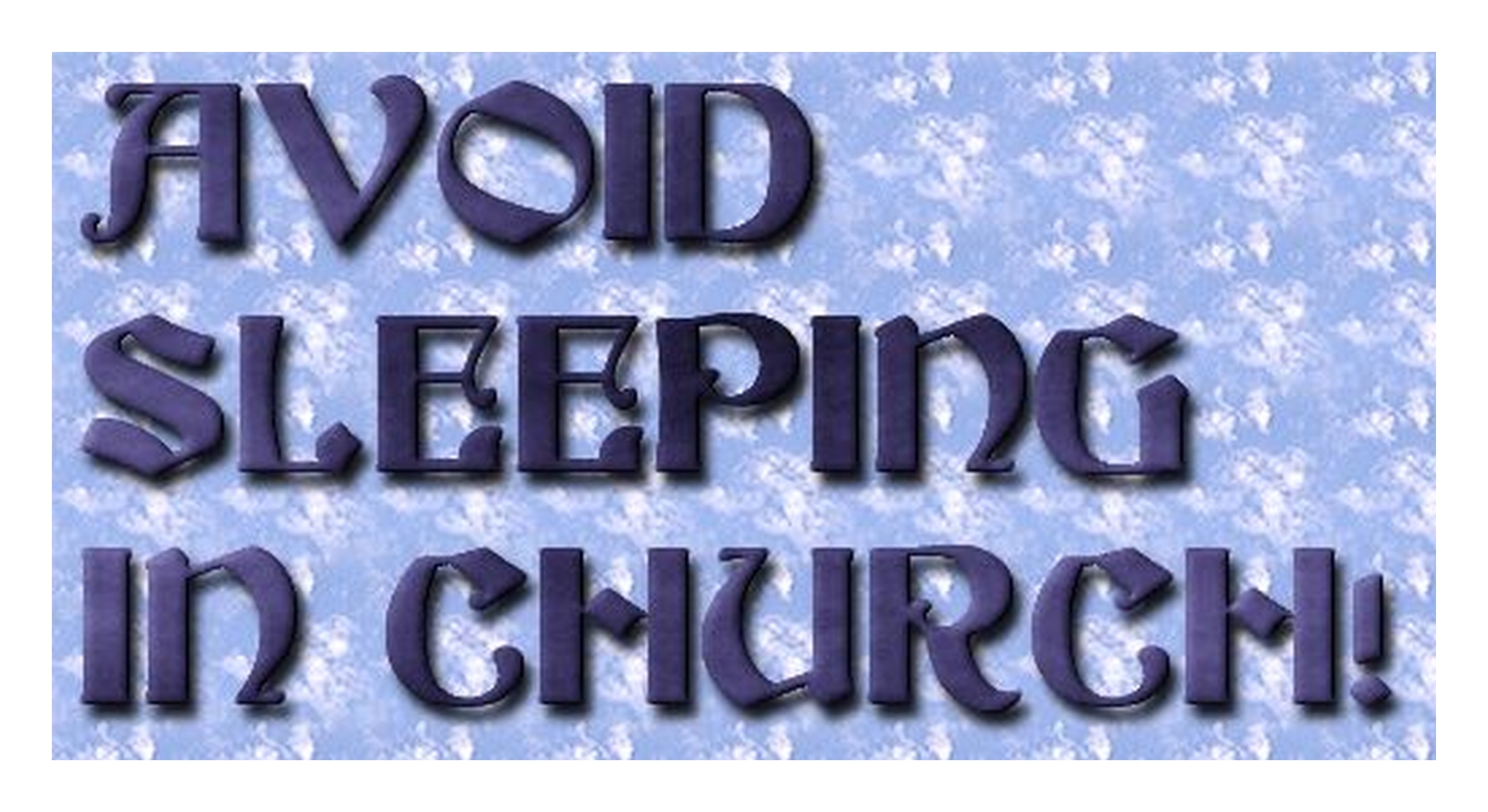 AVOID SLEEPING IN CHURCH!! A Short Funny Story
