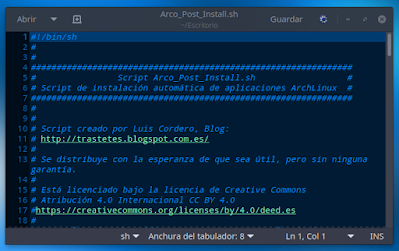 Script Arco_Post_Install.sh