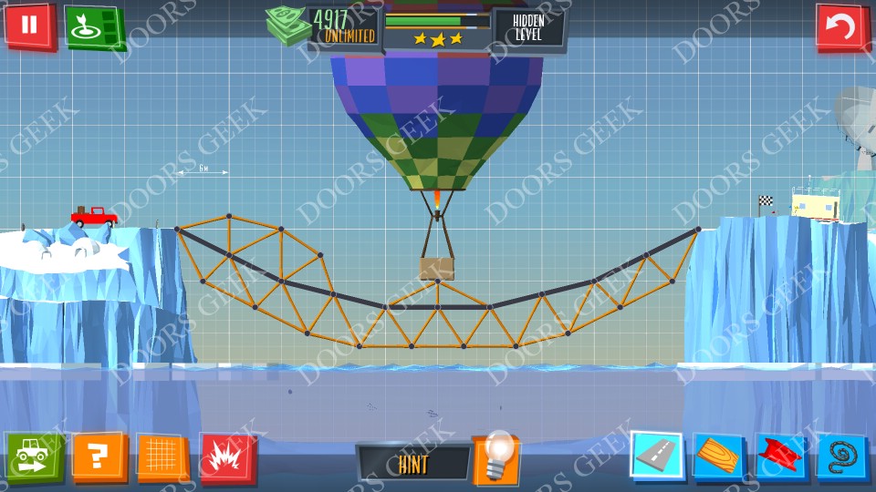 Build a Bridge! Hidden Level 5 Solutions Doors Geek