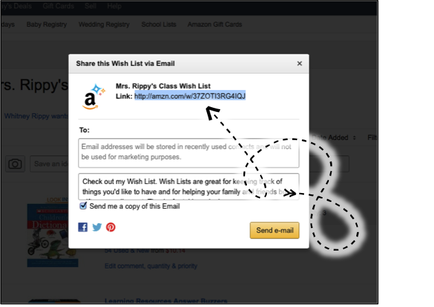 How can i share my amazon wish list