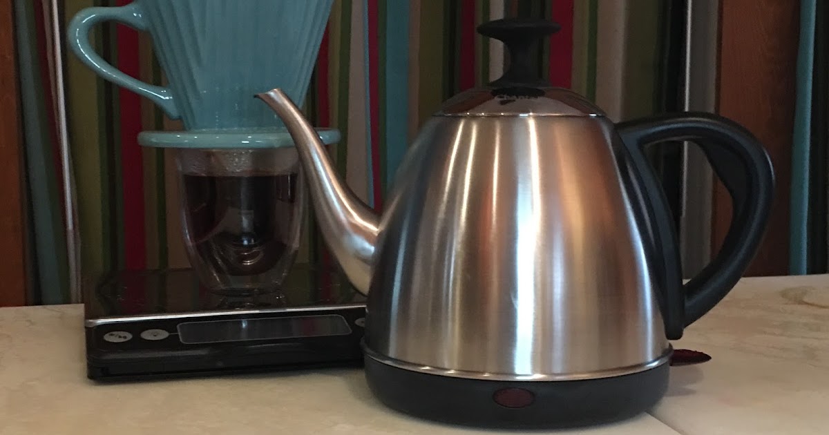 Houston Food Explorers Coffee Chantal Pour Over Electric Kettle and