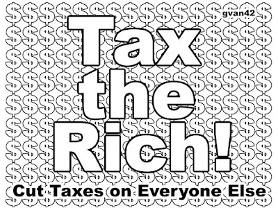Tax the Rich cut taxes on everyone else - free coloring book by gvan42 - make as many copies as you like - give em to friends