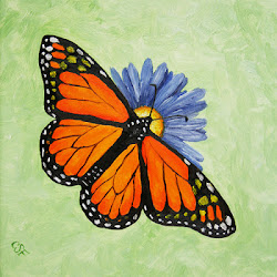butterfly painting simple monarch paintings butterflies easy miniature forest paint oil mini crista watercolor flowers tattoo fine paintingvalley