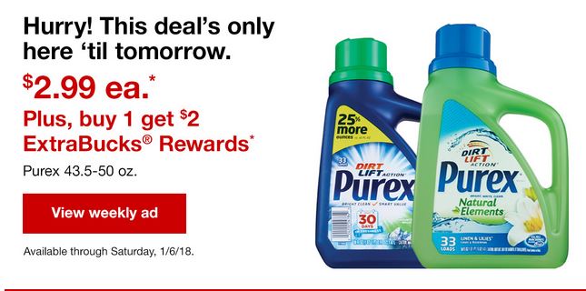 Go Couponing Now: Until 1/6/18 ONLY Get your FREE Purex at CVS and