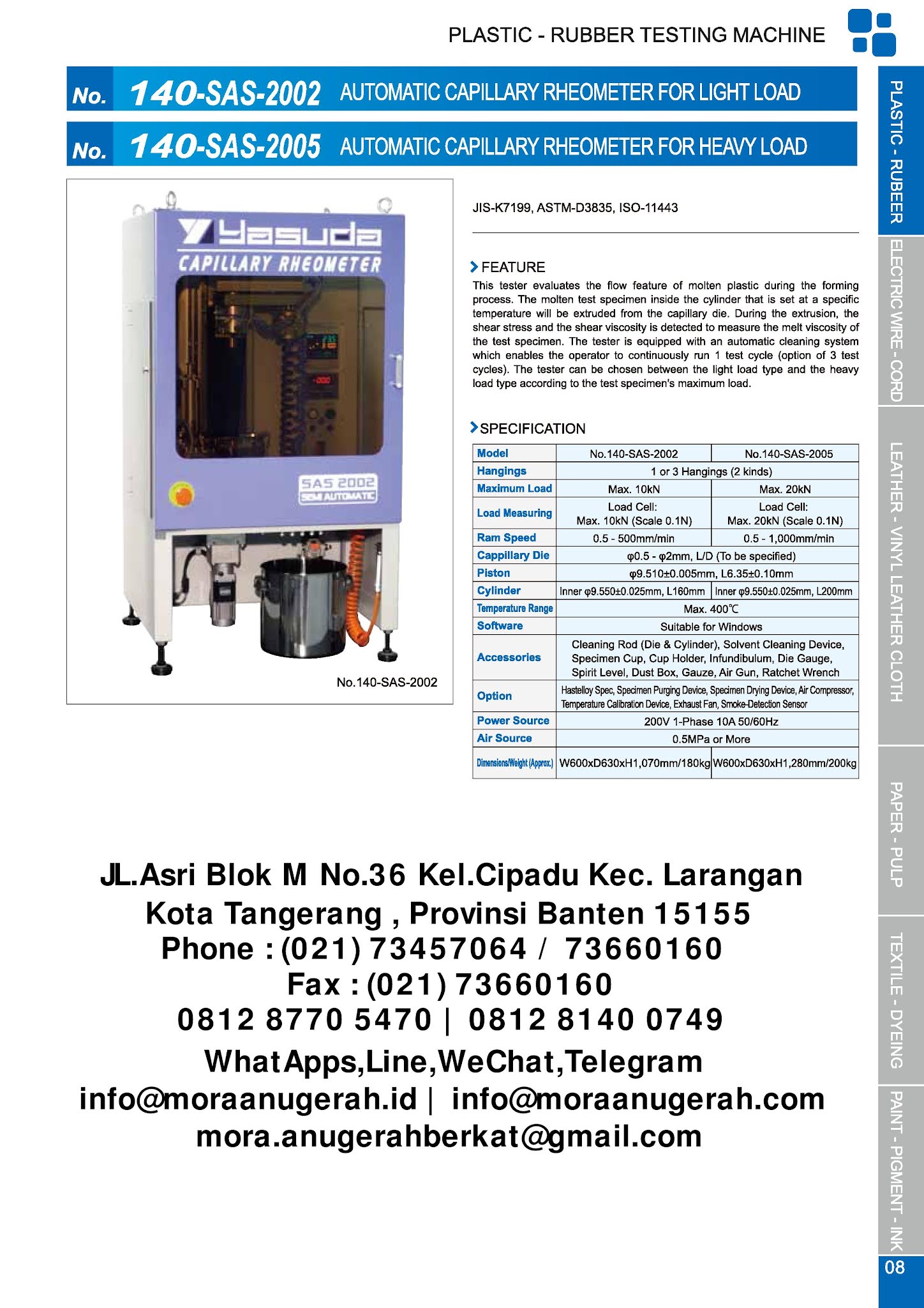 AUTOMATIC CAPILLARY RHEOMETER - PT. Mora Anugerah Berkat