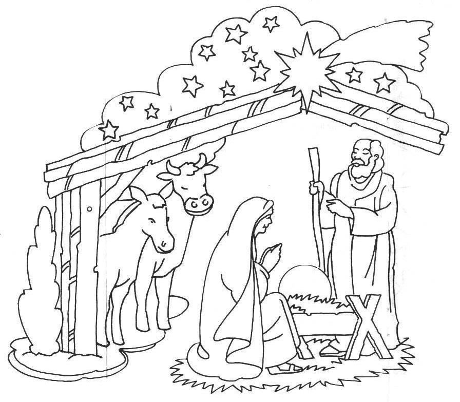 Jesus Birth Coloring Pages - Coloring Pages