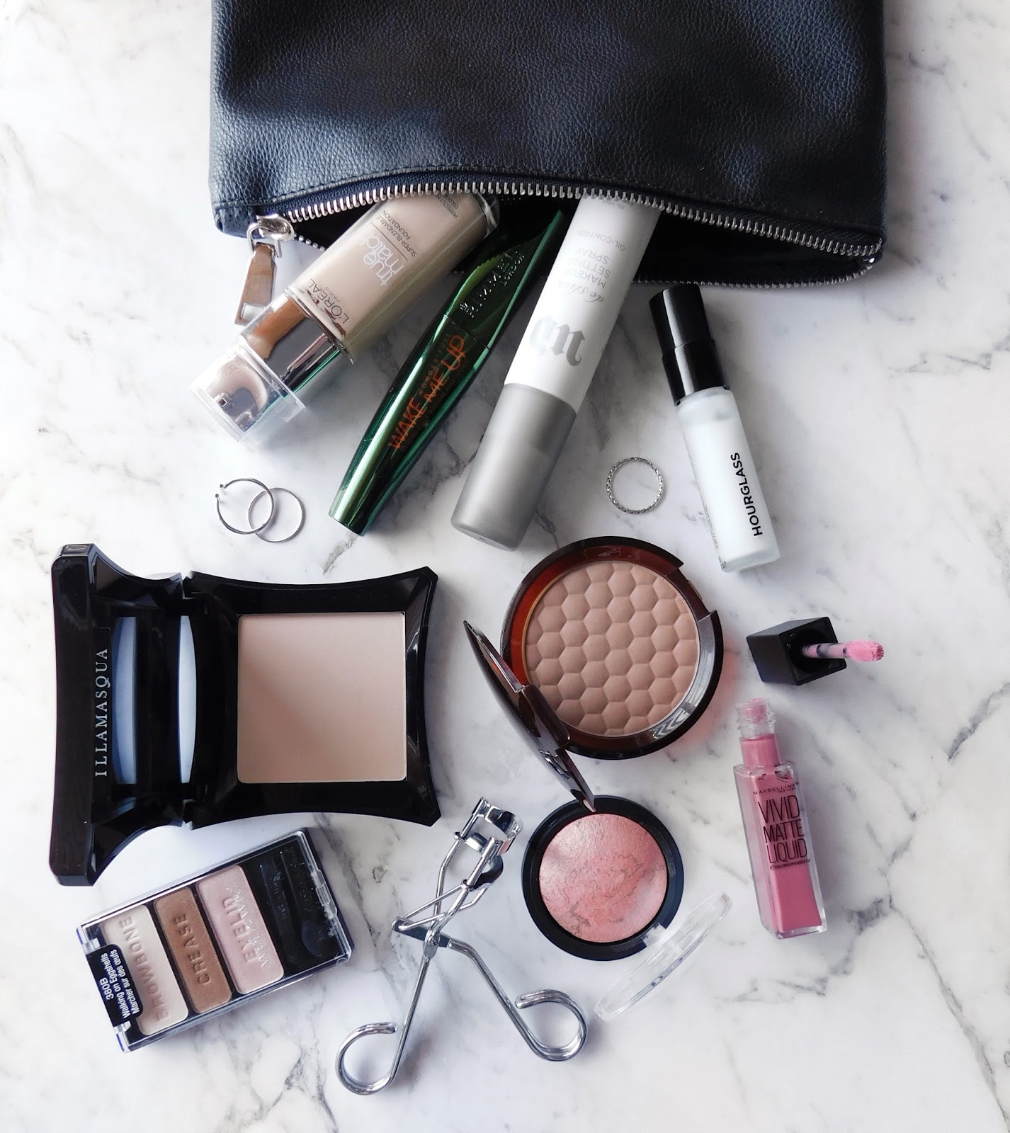 essentials for travel makeup bag