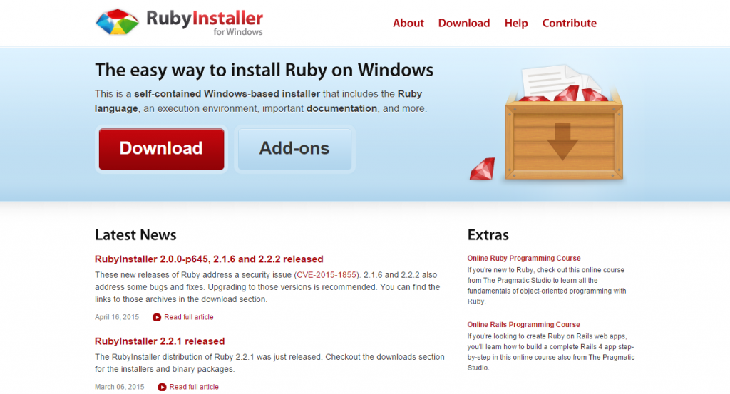 Tutorial Instalasi Ruby beserta dengan Contoh Implementasi Ruby untuk Game
