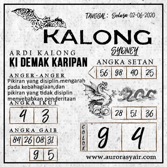 SYAIR TOGEL SYDNEY SELASA 02 JUNI 2020