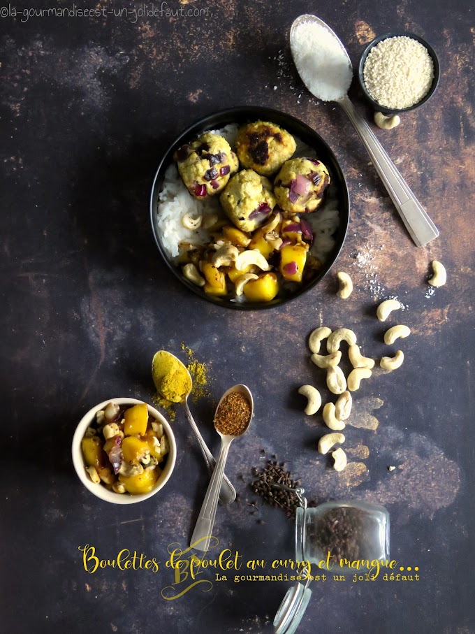 Boulettes de poulet au curry et mangue