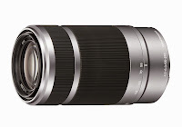 Sony E 55-210mm f/4.5-6.3 OSS Zoom Lens for Sony E-mount Cameras, silver color, review, image stabilizer, internal focusing, aspherical lens elements, ED glass, circular aperture