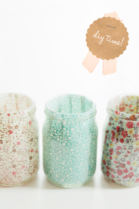 signed by tina Diy fabric lined jars!