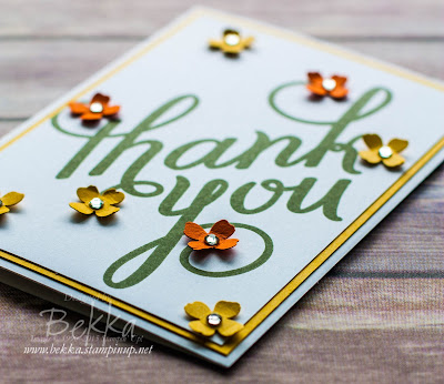 Make in A Moment - An Autumnal Thank You Card