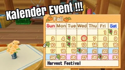 Kalender Event Harvest Moon: Hero of Leaf Valley