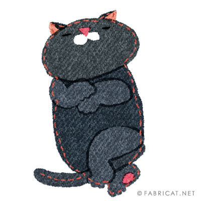 可愛い寒がる黒 猫のイラスト