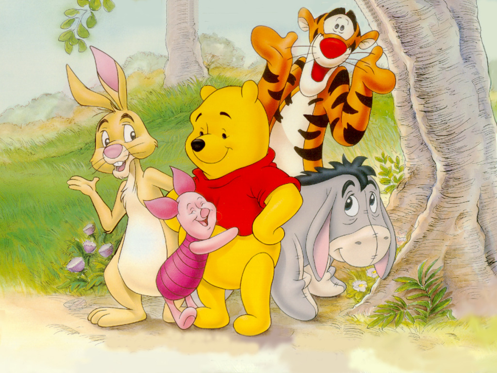 Os personagens de Ursinho Pooh representam