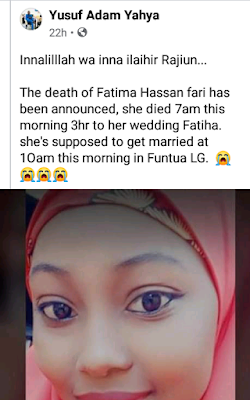 Tragedy as Bride-to-be dies 3 hours to her wedding in Katsina 19