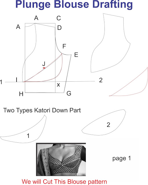 Plunge_Blouse_Drafting_Pattern_and_Cutting_Idea_by_Prasanta_Kar