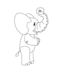 Free Printable Cartoon Elephant Coloring Pages