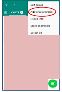whatsapp contact chat shortcut