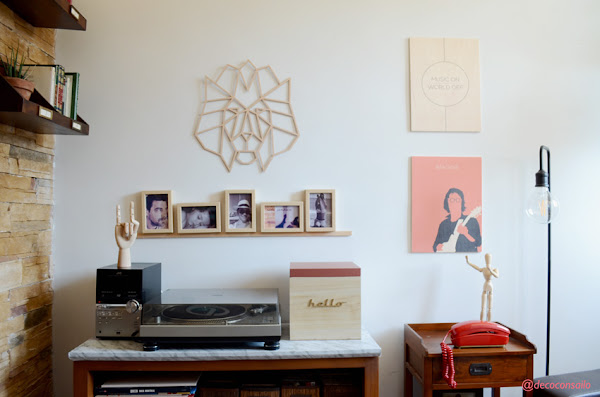 decoracion pared con cuadros