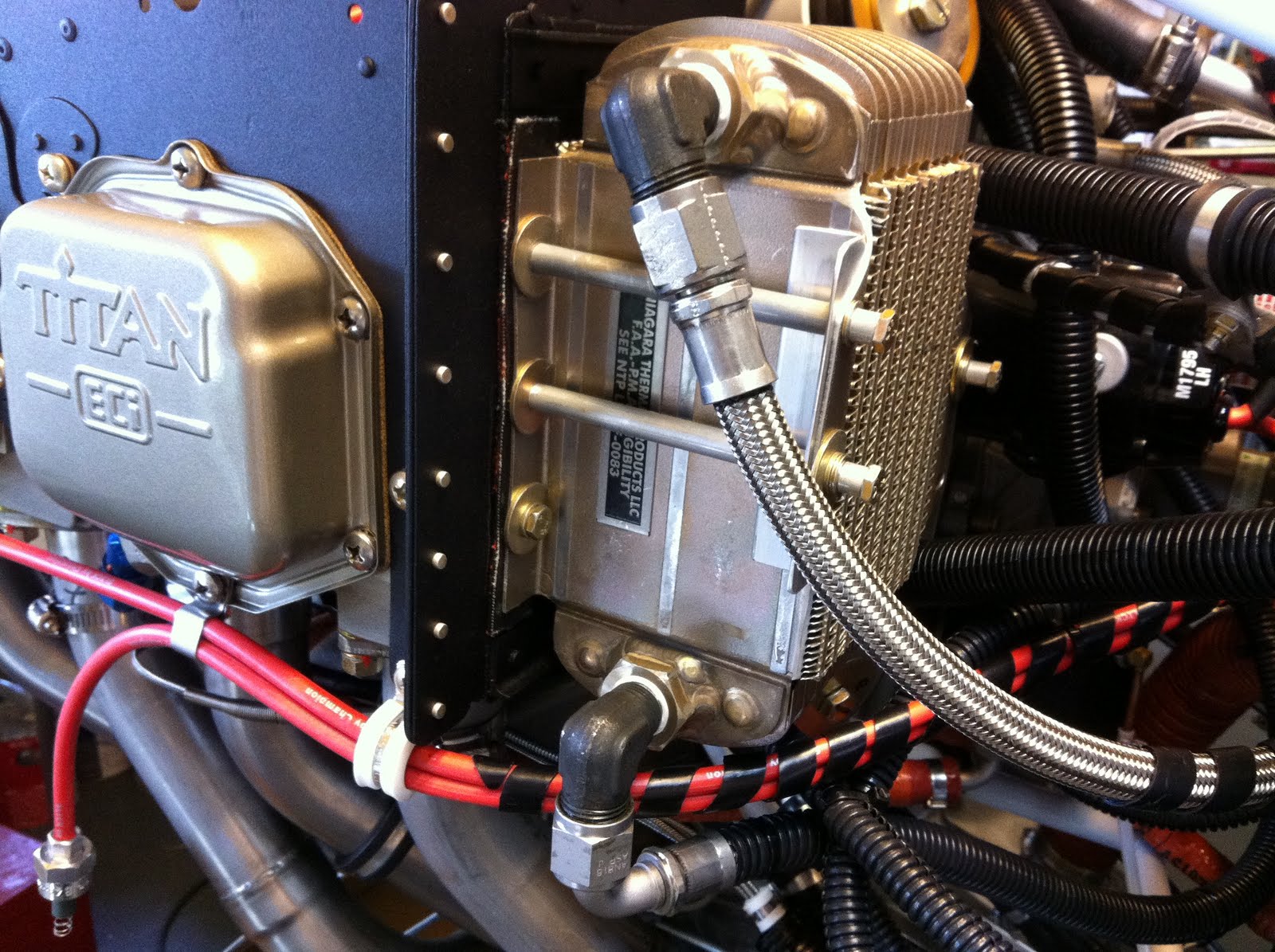 to JT's RV8 Aircraft Factory! Oil Cooler Final Install