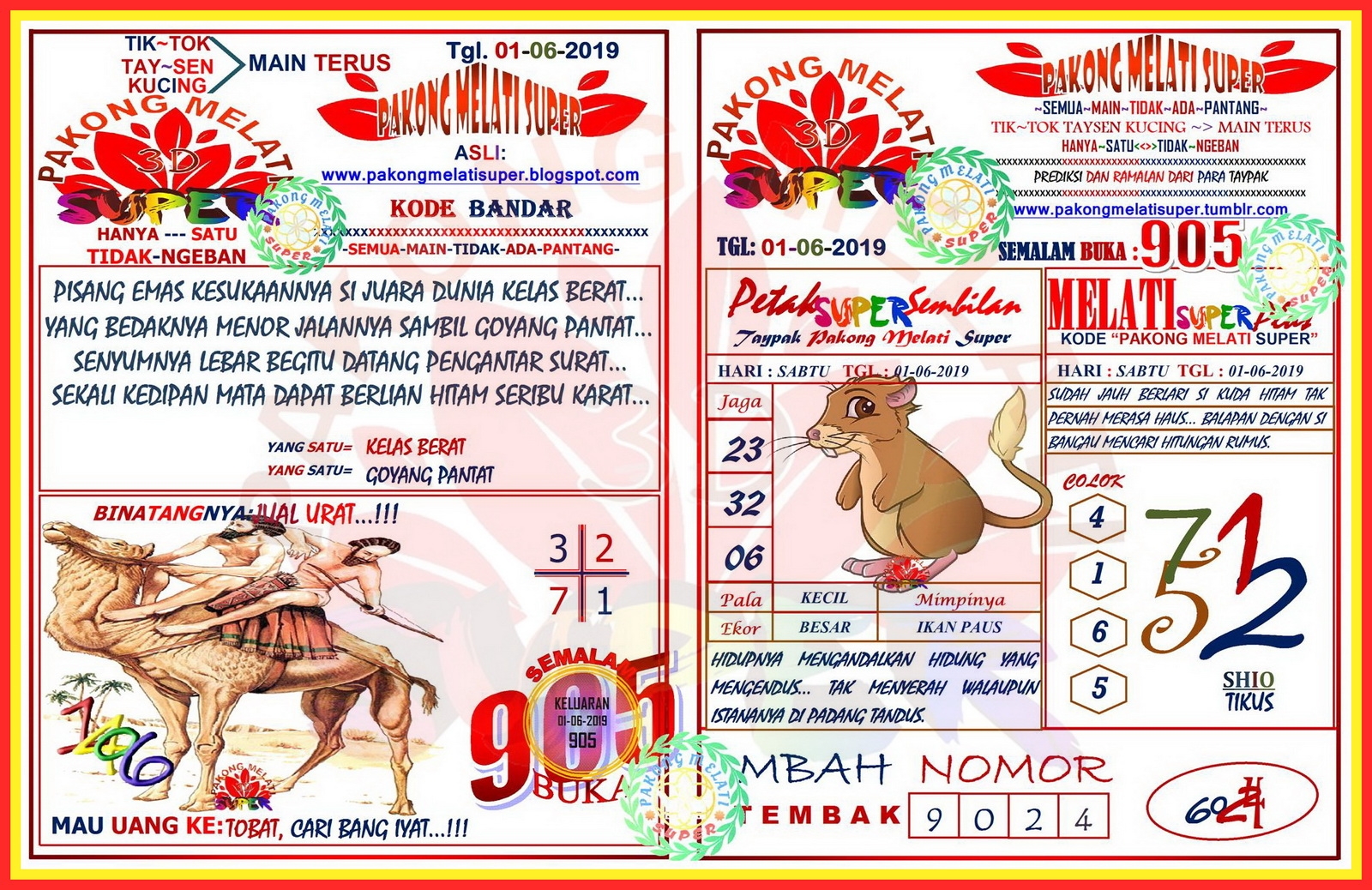 Info Prediksi Togel Keluaran Pakong 01 Juni 2019