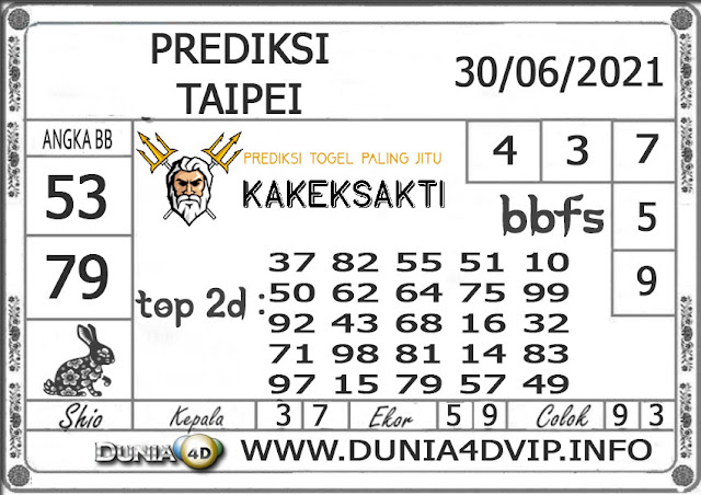 Prediksi Togel TAIPEI DUNIA4D 30 JUNI 2021 JITU