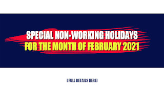 holidays non working special 2021 month