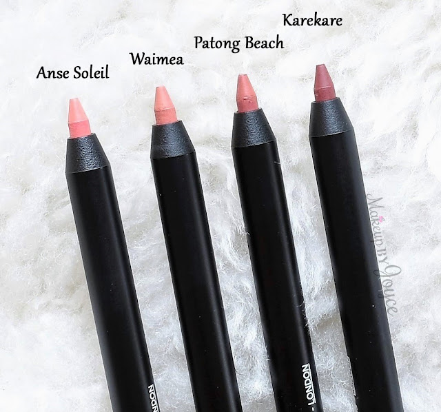 Nars Velvet Lip Liner Anse Soleil Karekare Patong Beach Waimea Review