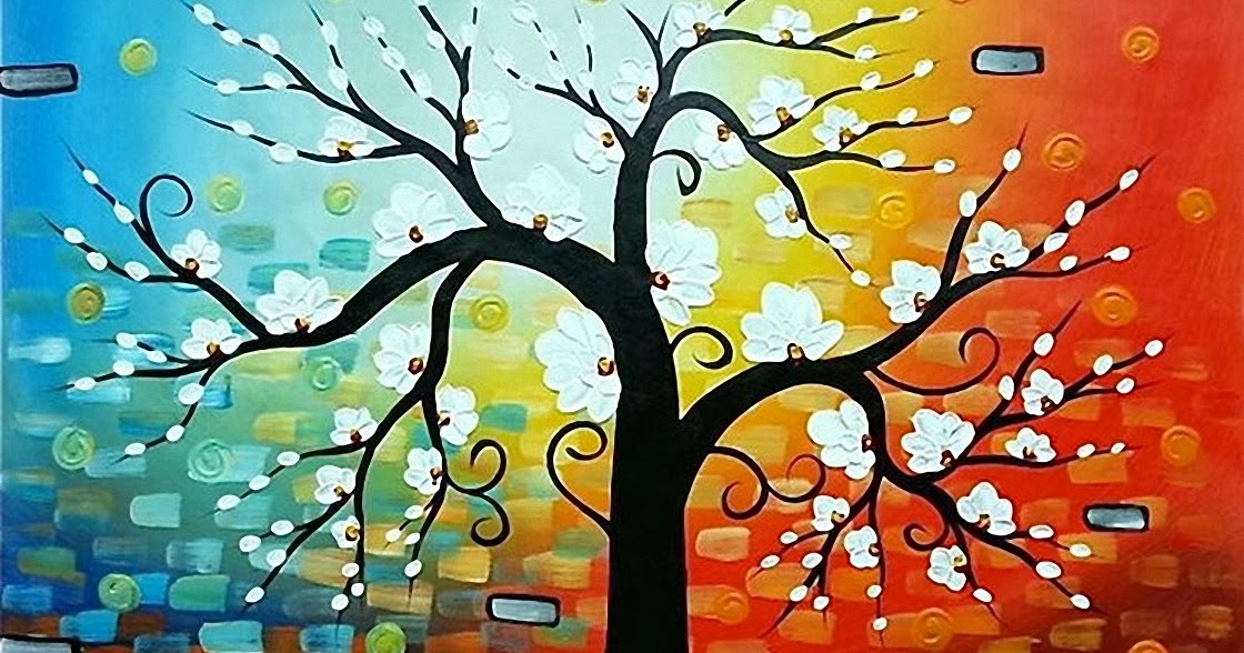 Ide 30 Lukisan Pohon  Cemara