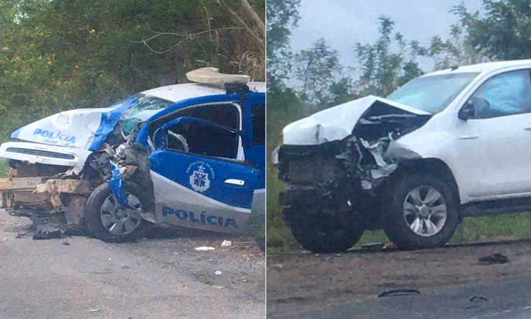 Jacobina: Policial civil fica ferido em acidente com viatura na BR-324