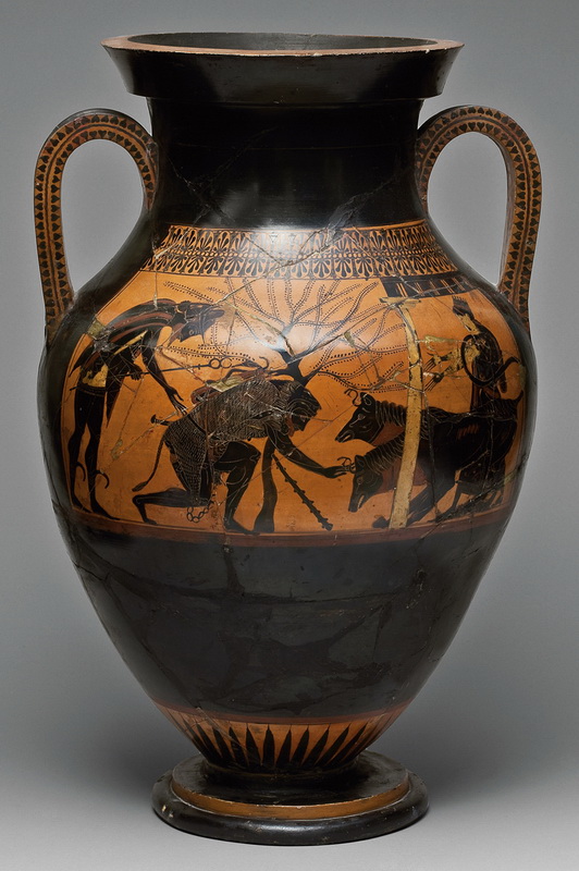 древнегреческая амфора чернофигурная. геракл ваза. геракл вазопись. геракл ваза. андокид амфора геракл и цербер.