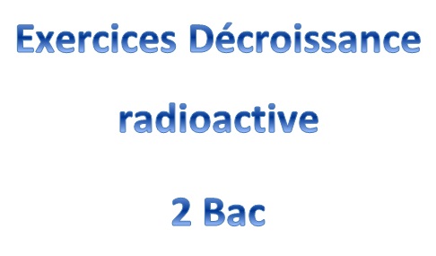 Exercices Décroissance radioactive 2 Bac
