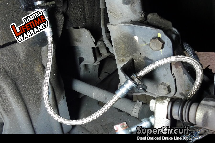 SUPERCIRCUIT Steel Braided Brake Lines Proton Satria Neo Steel Braided Brake Line Kit