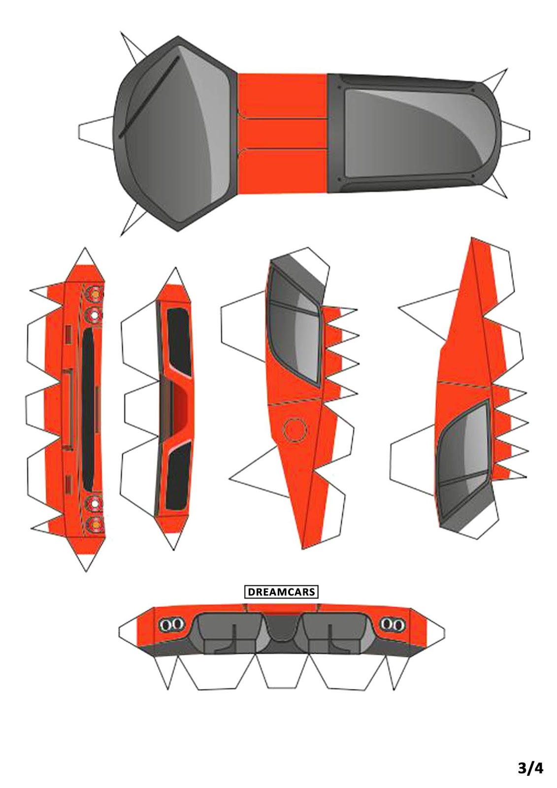 DreamCarsPro DIY Ferrari Enzo Paper Model
