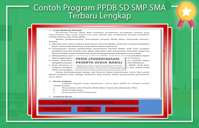 Contoh Program PPDB SD SMP SMA Terbaru Lengkap