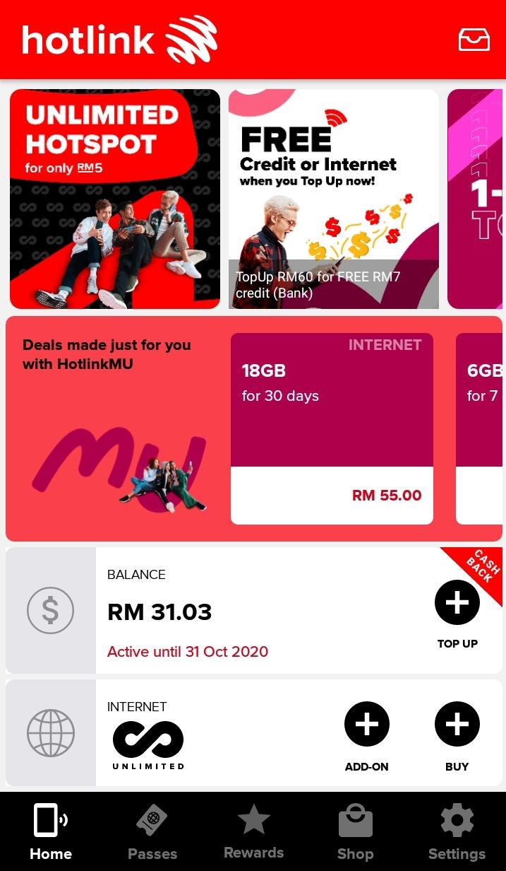 Tukar Pelan Hotlink Prepaid Unlimited Data dan Call THEJAGUNGSPIRASI