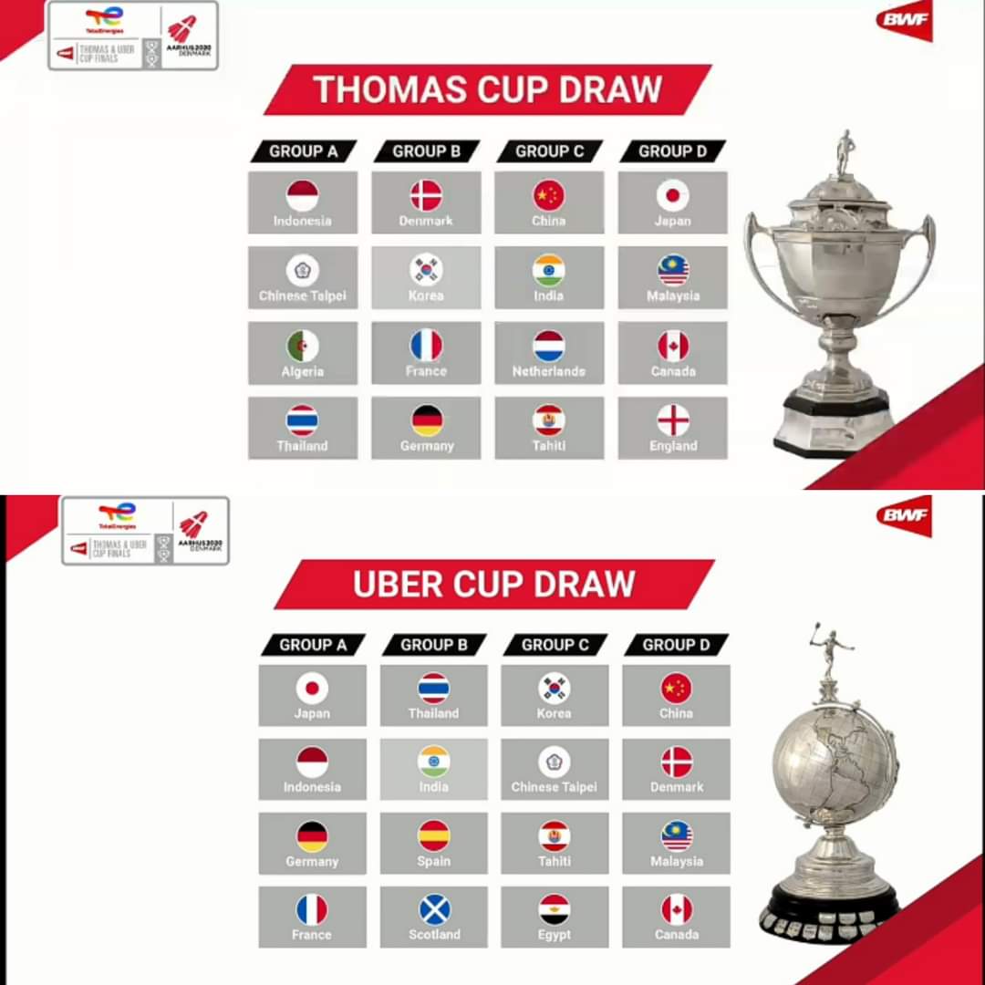 Keputusan Piala Thomas 2020 Waktu Malaysia (Jadual)