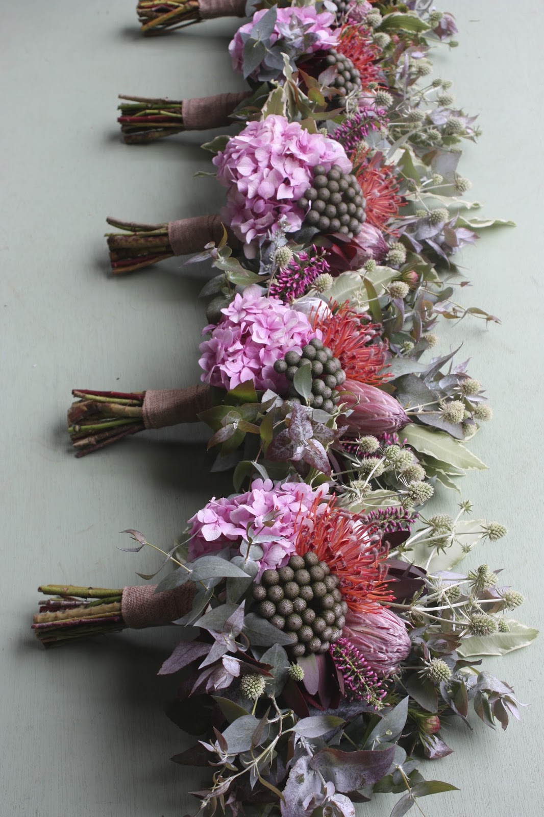 Mademoiselle Mermaid Friday Flower Pick Pink N Purple Hydrangeas