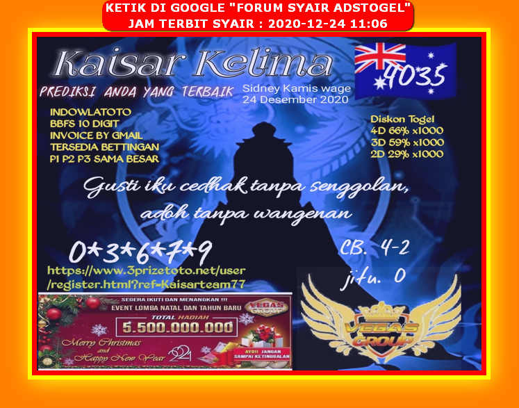 1 New Message Kode Syair Sydney 24 Desember 2020 Forum Syair Togel Hongkong Singapura Sydney