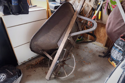 wheelbarrow large in the way too big wasted space