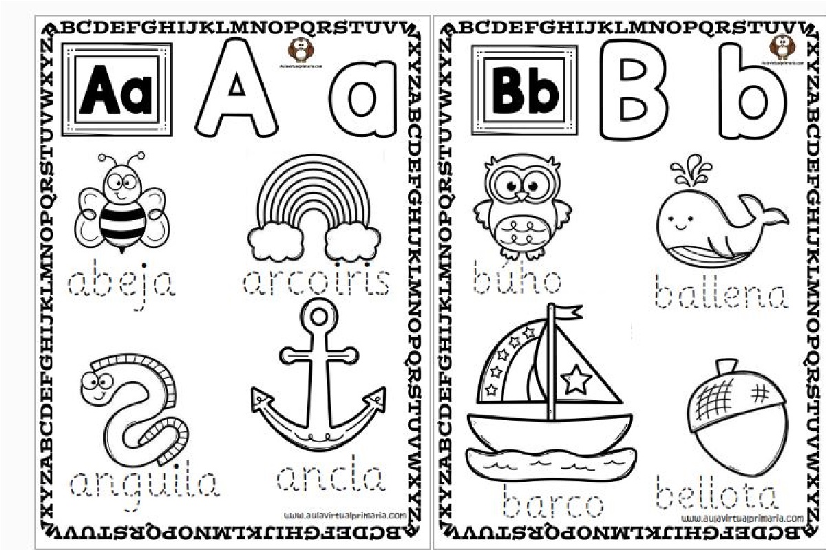 Aprender acerca 74+ imagen dibujos para colorear de abecedario y ...