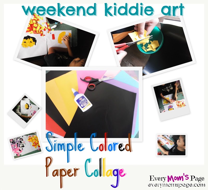 #Play & #Learn Weekend Kiddie Art: Simple Colored Paper Collage