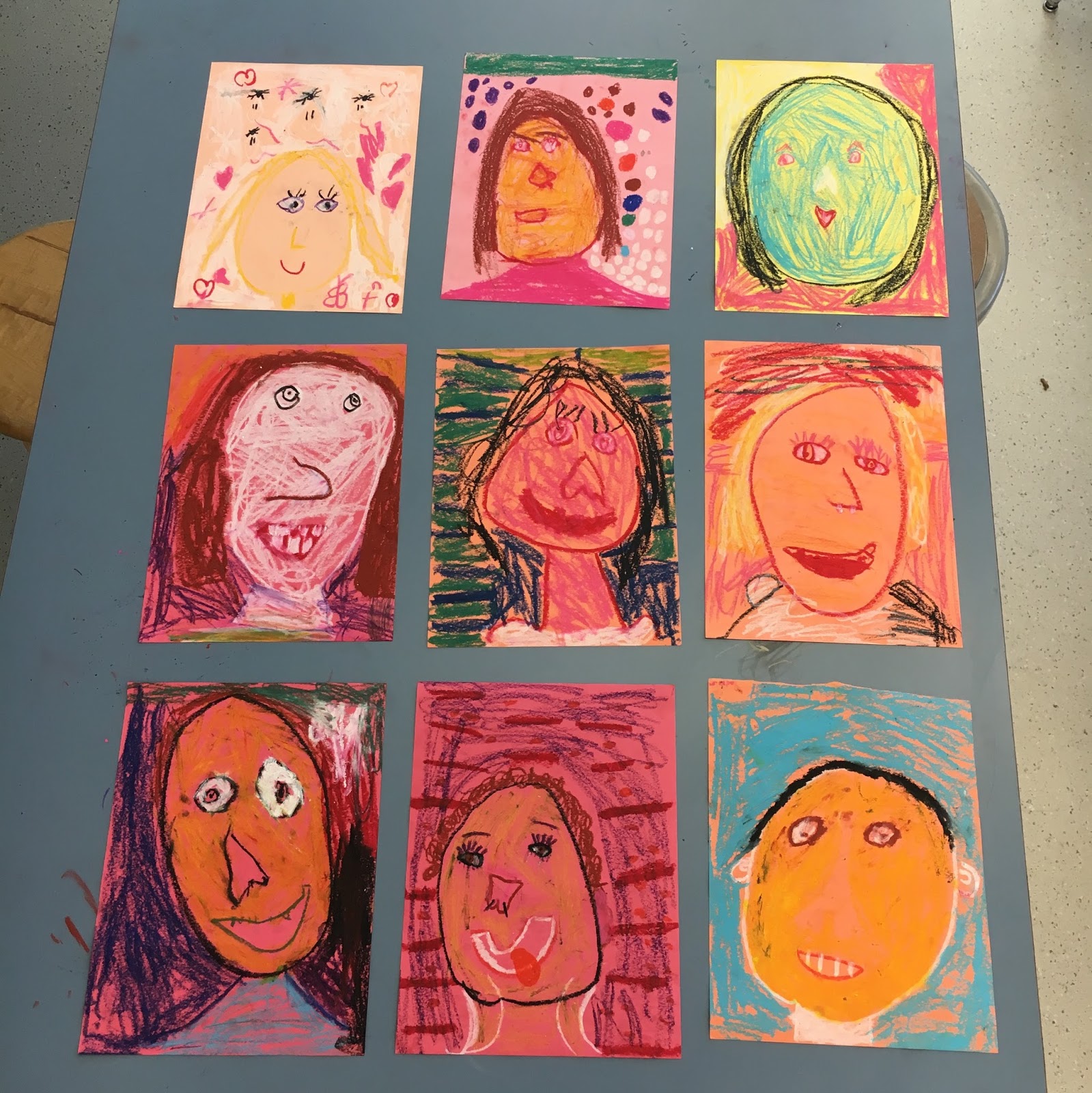 kindergarten-self-portraits