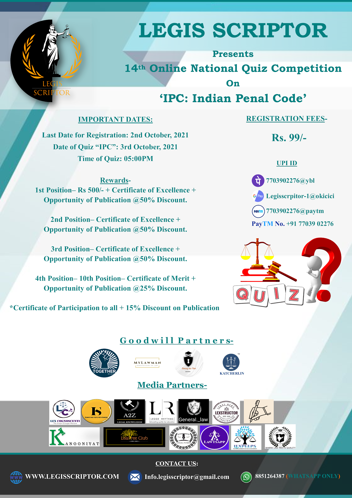 [Quiz Competition] 14th National Law Quiz Competition on Indian Penal