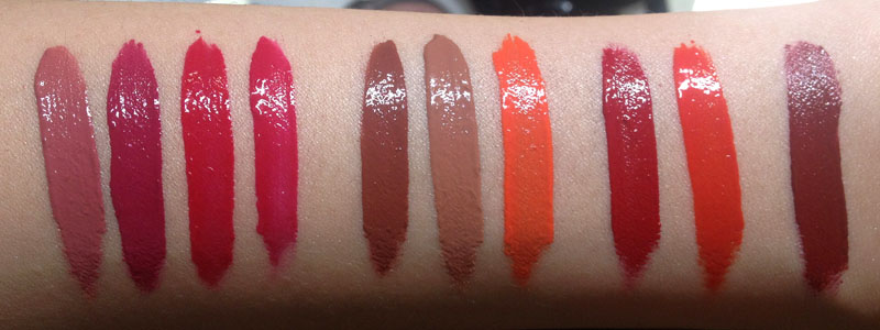 giorgio armani liquid lipstick swatches