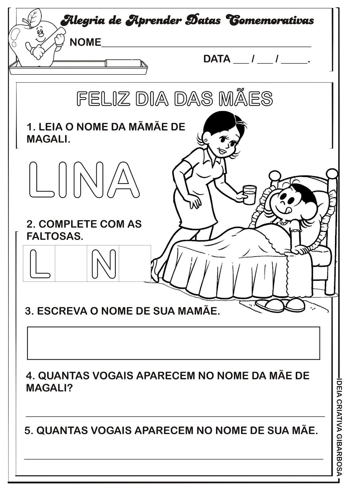 AULAS PRONTAS (LOUSA DIGITAL): ATIVIDADES DIA DAS MÃES